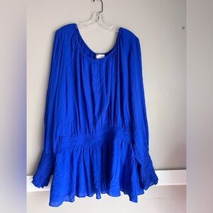 Chic Royal Blue Long Sleeve Dress